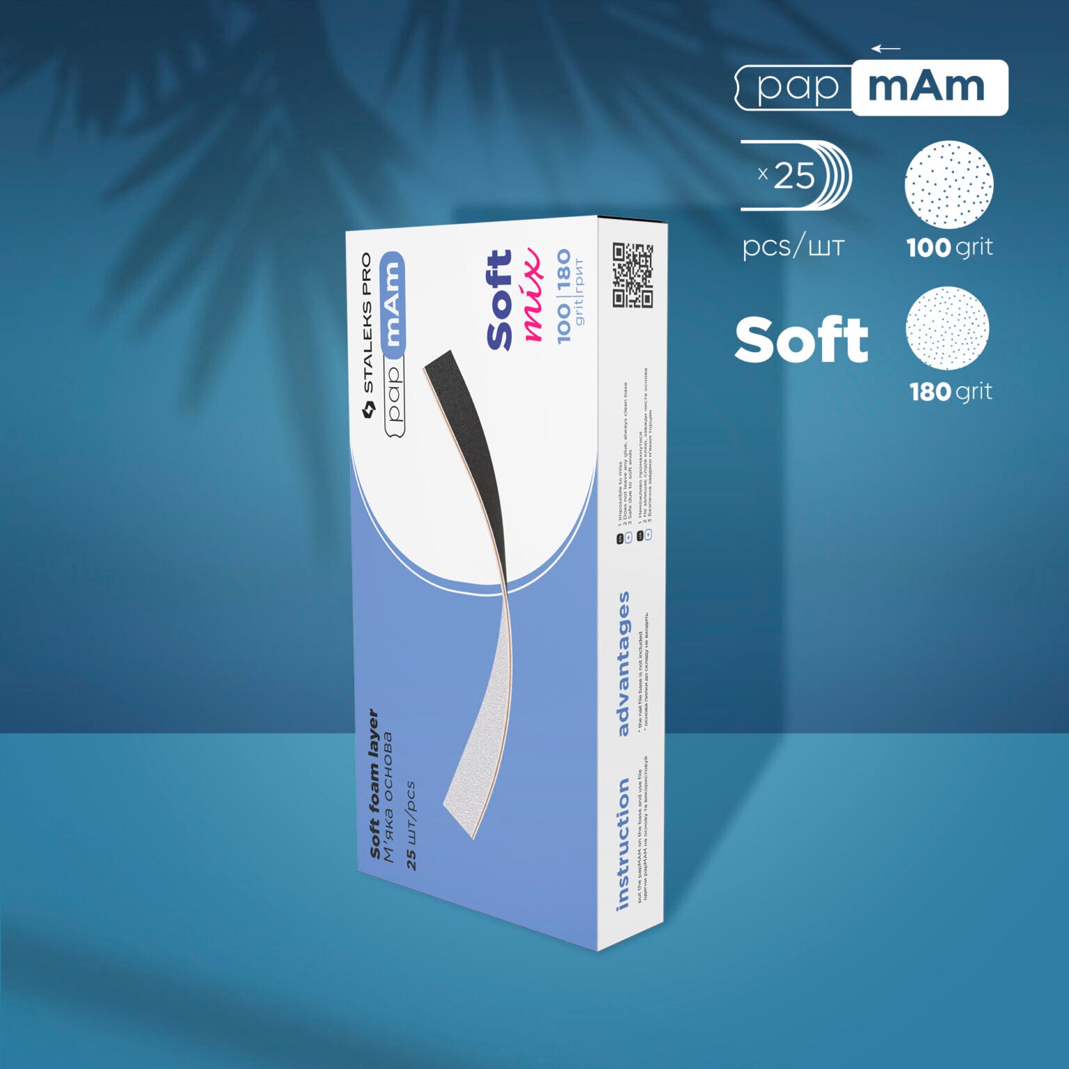 Staleks Disposable double-sided Files papmAm Mix on soft foam layer -  EXPERT 20 - Kentro Beauty Supplies Ireland