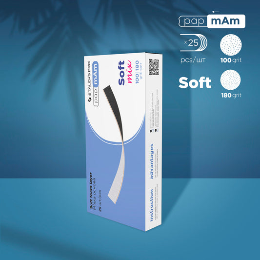 Staleks Disposable double-sided Files papmAm Mix on soft foam layer -  EXPERT 20 - Kentro Beauty Supplies Ireland