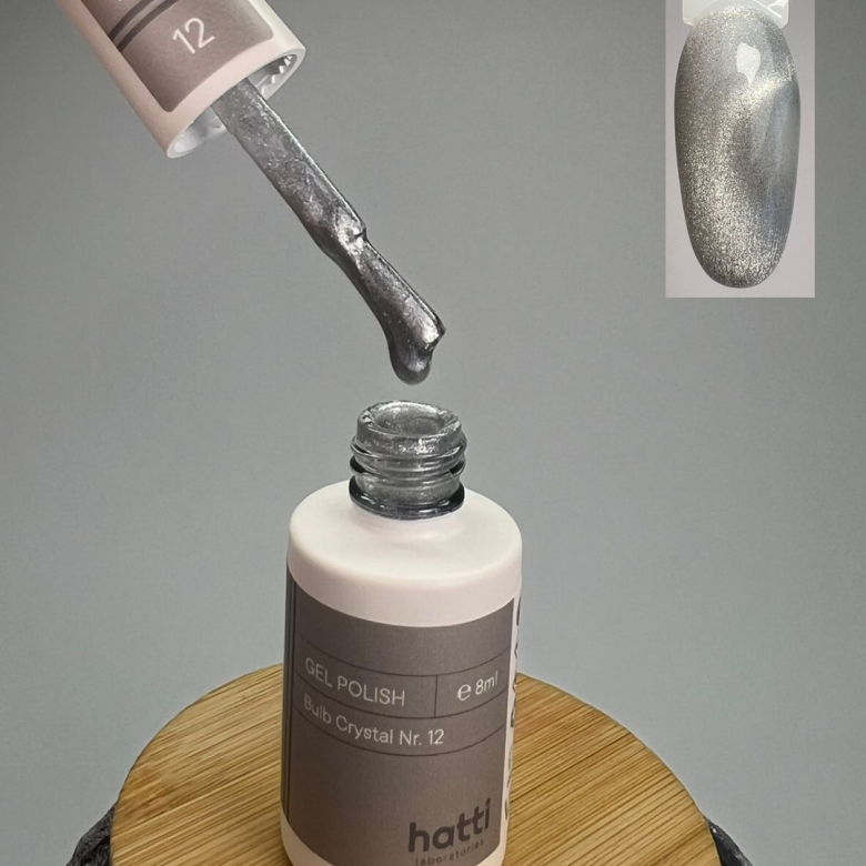 hatti Bulb Crystal Cat eye Gel Polish N12/8ml