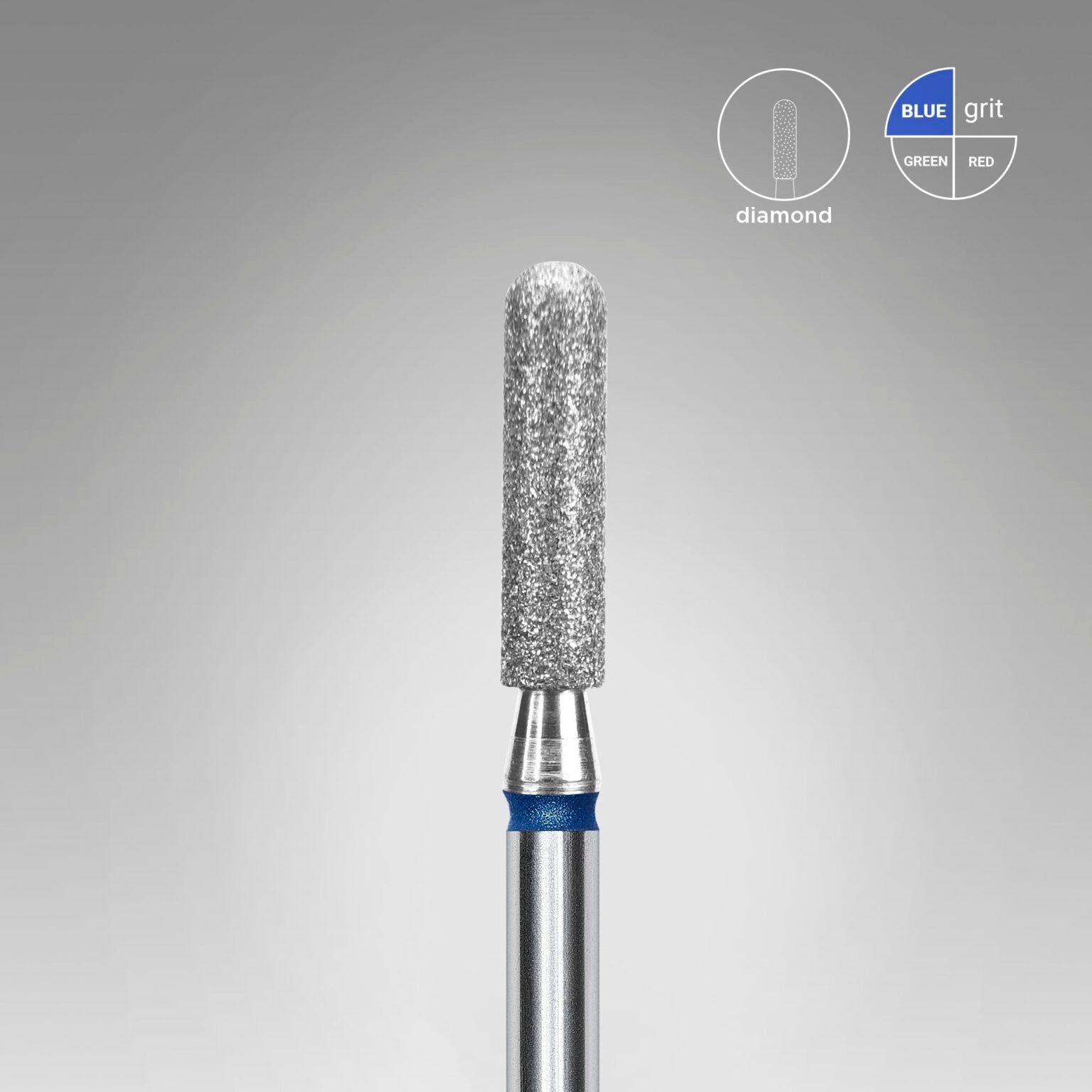 Staleks Diamond nail drill bit ROUNDED CYLINDER EXPERT head diameter 2,5mm /working part 10mm - Kentro Beauty Supplies Ireland