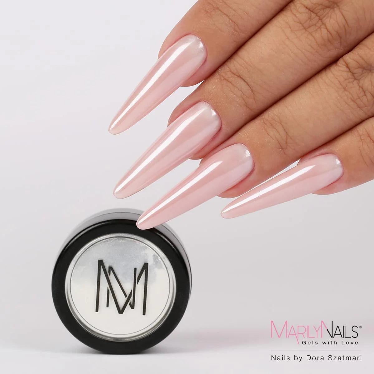 MarilyNails Chrome Glitter Powder - White Silver - Kentro Beauty Supplies Ireland