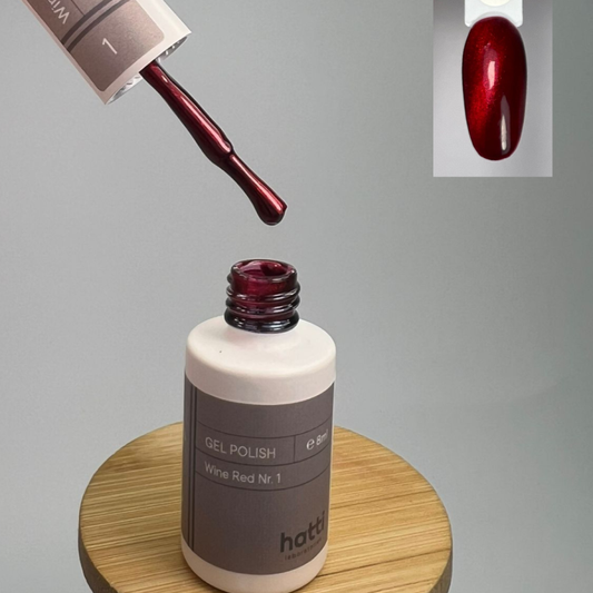 hatti Wine Red Cat Eye Gel Polish N1/8ml