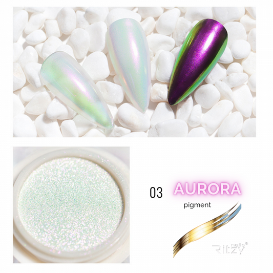 Ritzy AURORA (unicorn) Nail Art Powder 03 PINK/GOLD