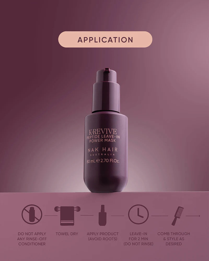 NAK K.REVIVE Peptide Leave-In Power Mask 80ml - Kentro Beauty Supplies Ireland