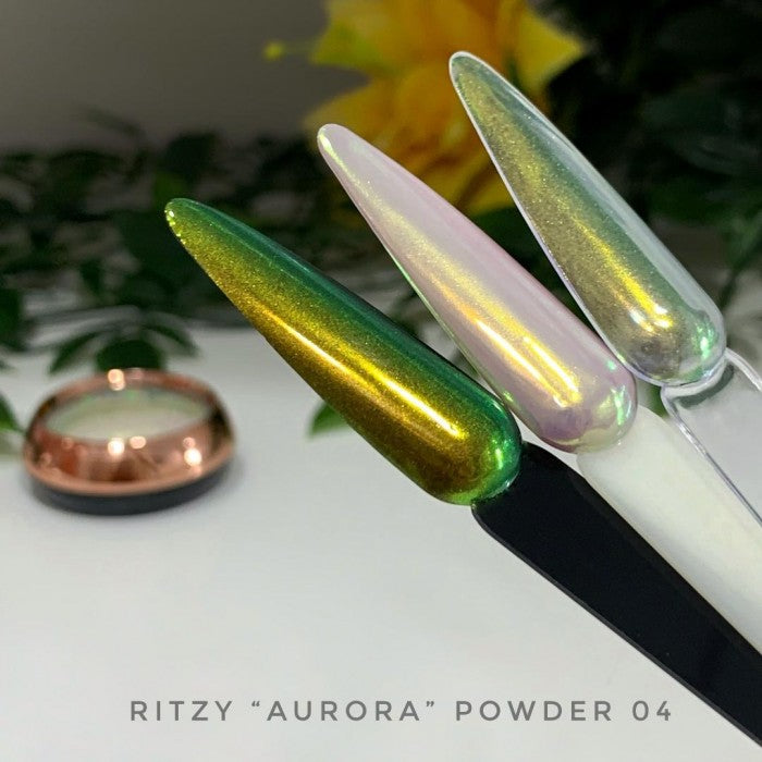 Ritzy AURORA (unicorn) Nail Art Powder 04 GOLDEN RAINBOW