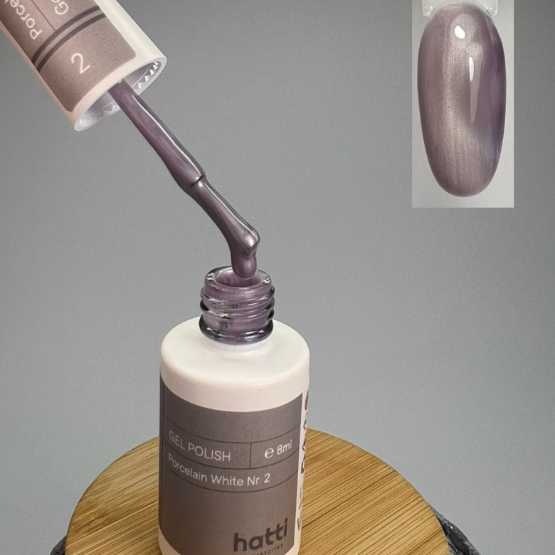 hatti Porcelain White cat eye gel polish N2/8ml - Kentro Beauty Supplies Ireland