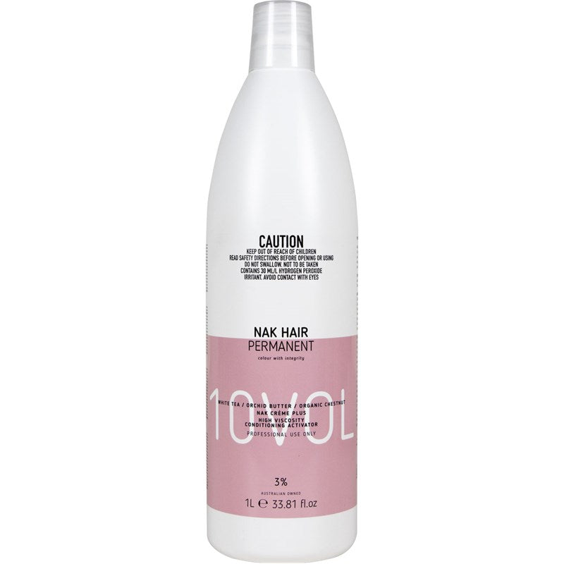 NAK CRÈME PLUS HIGH VISCOSITY CONDITIONING ACTIVATOR 10VOL. 3% 1L - Kentro Beauty Supplies Ireland