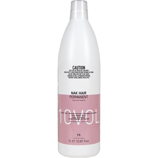 NAK CRÈME PLUS HIGH VISCOSITY CONDITIONING ACTIVATOR 10VOL. 3% 1L - Kentro Beauty Supplies Ireland