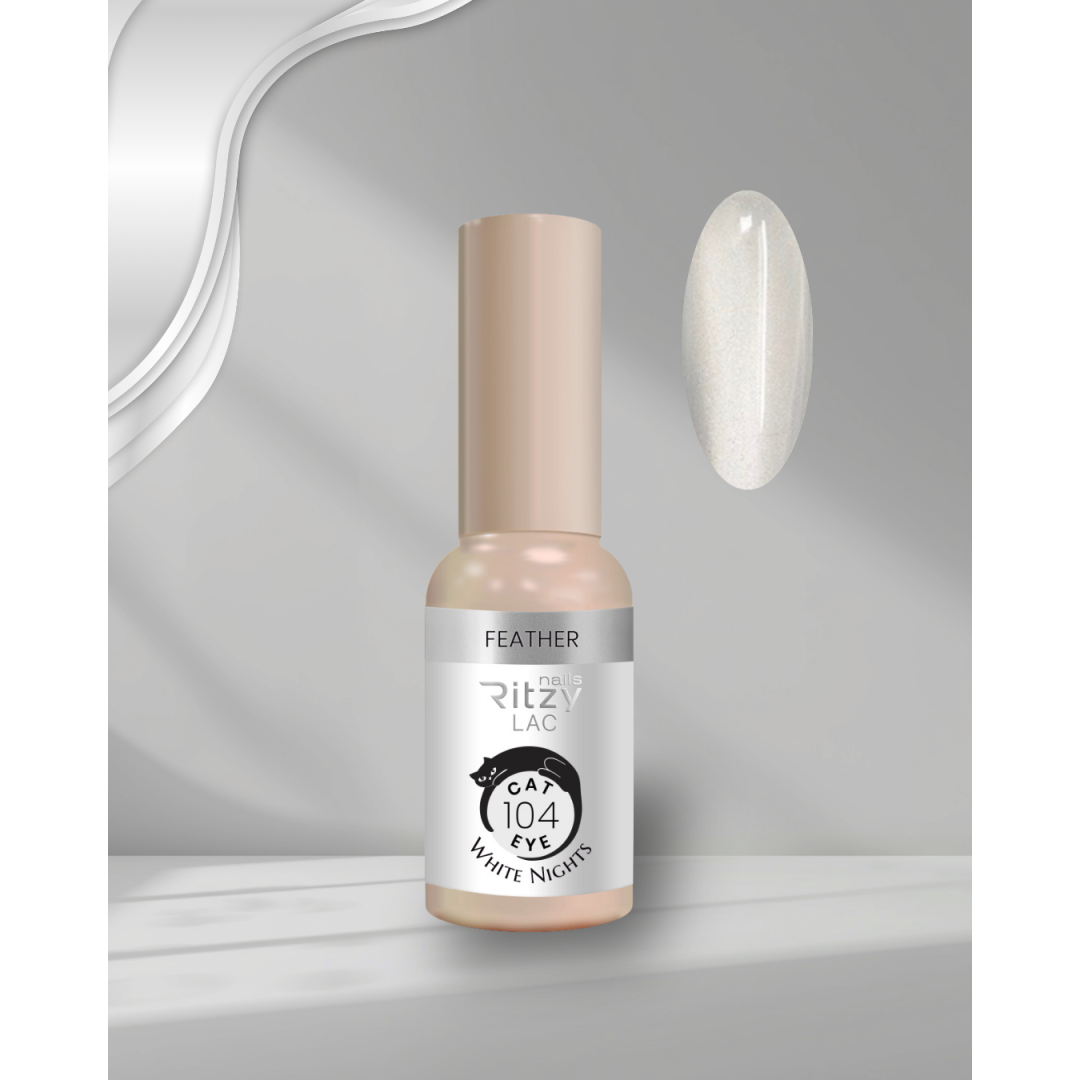 Ritzy WHITE Cat eye 104 FEATHER WHITE NIGHTS