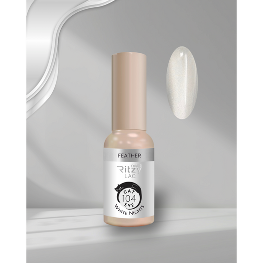 Ritzy WHITE Cat eye 104 FEATHER WHITE NIGHTS