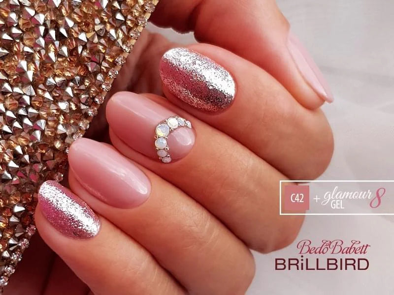 BrillBird Glamour Gel 8 - Rose Gold
