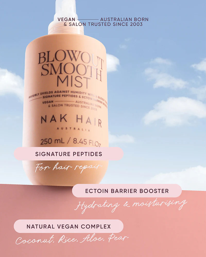 NAK Blowout Smooth Mist 250ml - Kentro Beauty Supplies Ireland