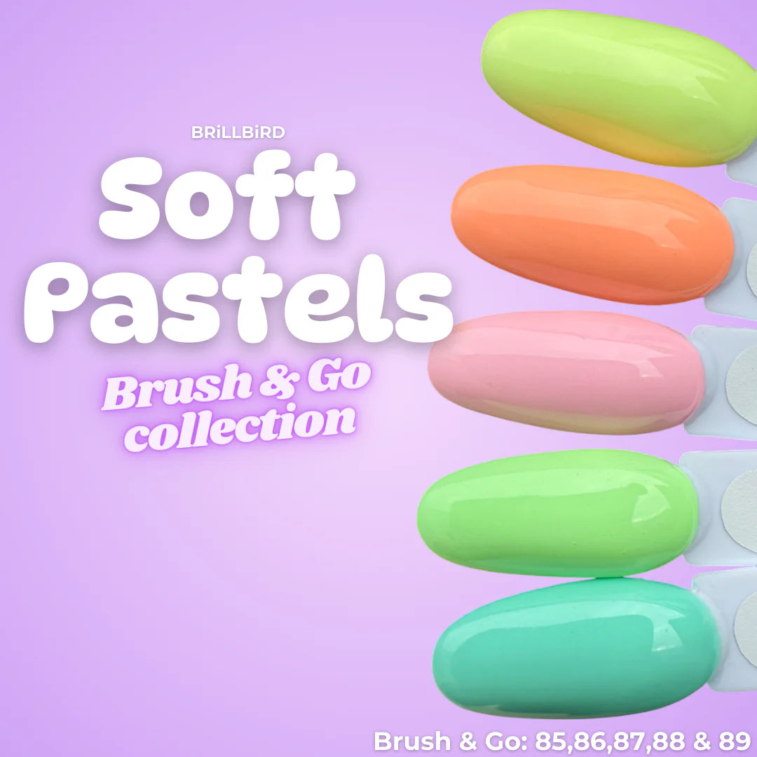 Brillbird Soft Pastels Brush & Go Collection - Kentro Beauty Supplies Ireland