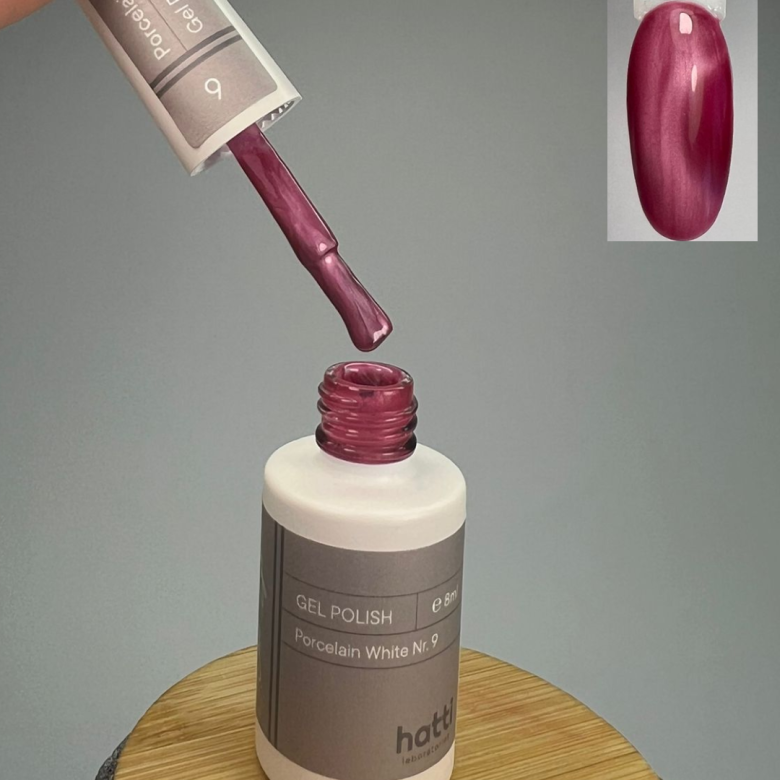 hatti Porcelain White cat eye gel polish N9/8ml - Kentro Beauty Supplies Ireland