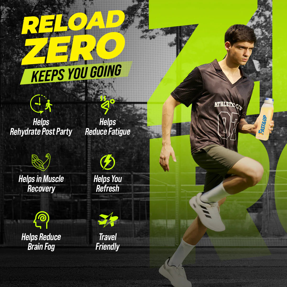 FAST&UP Reload Electrolytes - Zero Stick Pack (15 sachets) - Kentro Beauty Supplies Ireland