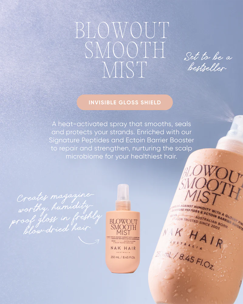 NAK Blowout Smooth Mist 250ml - Kentro Beauty Supplies Ireland