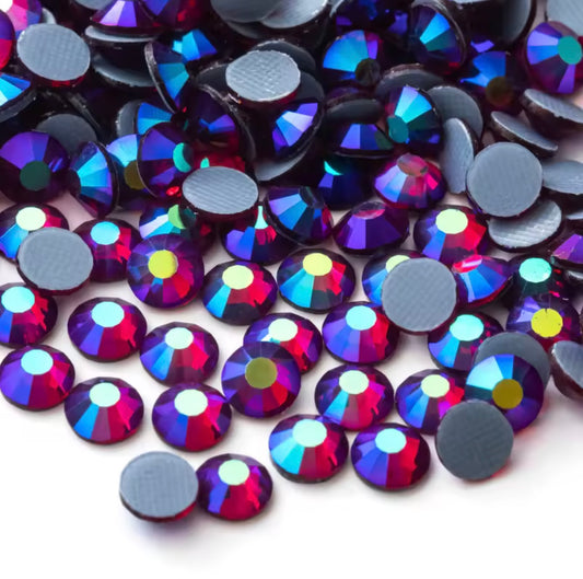 Highest Quality Crystals - Fuchsia AB - Mixed Sizes (SS3-SS20) - Kentro Beauty Supplies Ireland