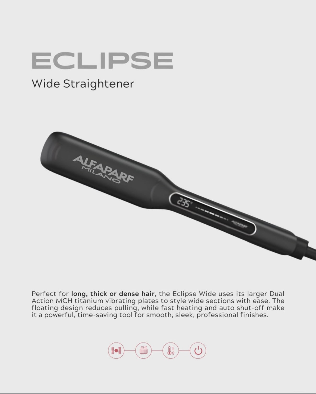 Alfaparf Protools Eclipse Straightener - Kentro Beauty Supplies Ireland