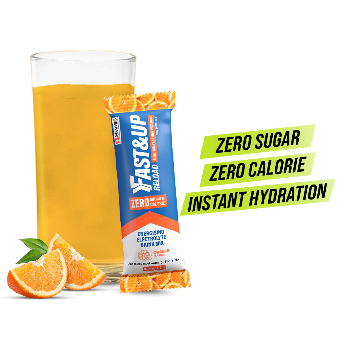 FAST&UP Reload Electrolytes - Zero Stick Pack (15 sachets) - Kentro Beauty Supplies Ireland