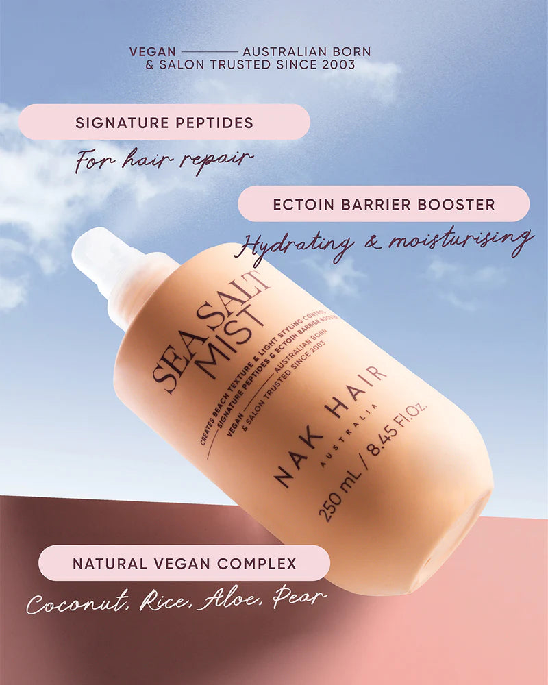 NAK Sea Salt Mist 250ml - Kentro Beauty Supplies Ireland