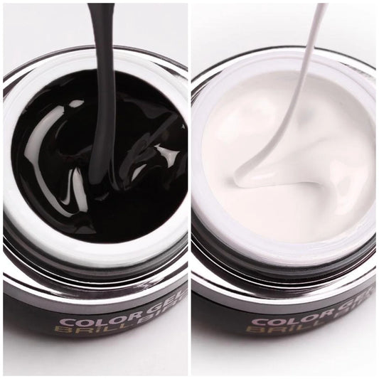Brush&Go Gel Duo Set - Black & White - Kentro Beauty Supplies Ireland
