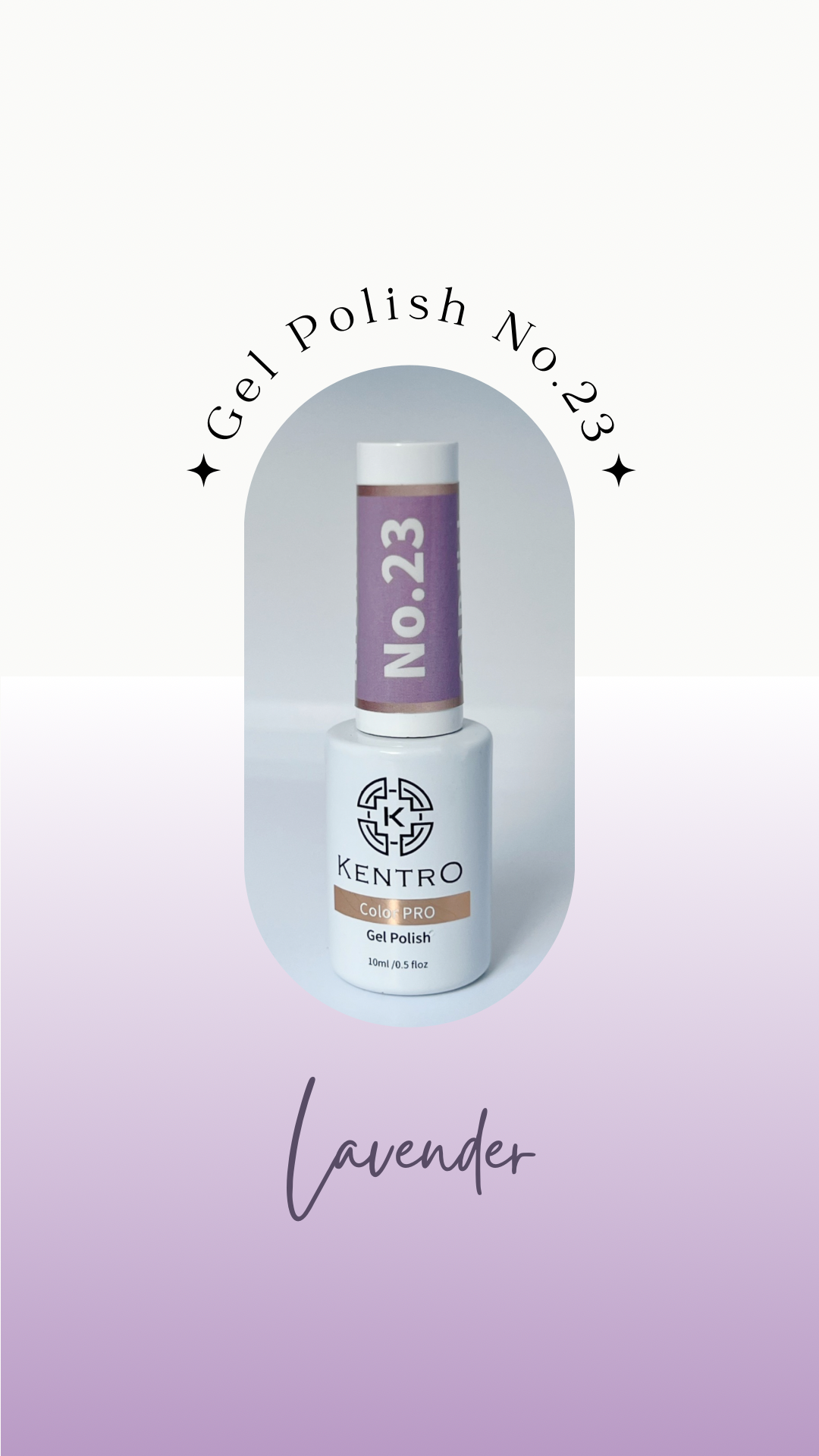 Kentro Color PRO Gel Polish 10ml - Lavender No.23