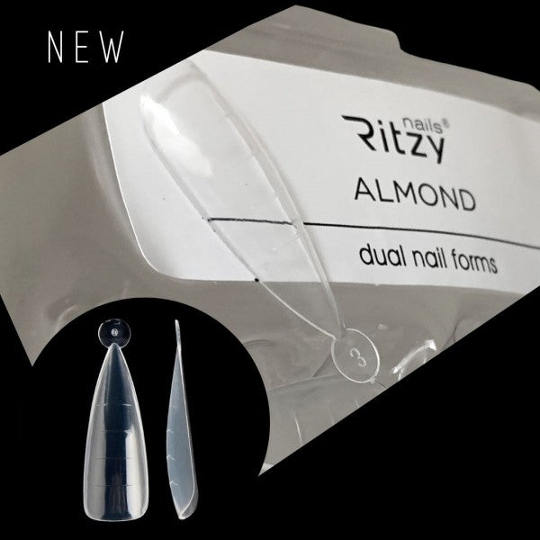 Ritzy Silicone Dual Forms ALMOND (120pcs) - Kentro Beauty Supplies Ireland