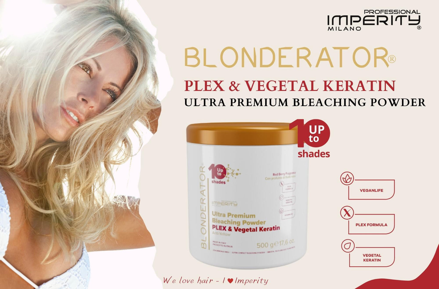 Ultra premium bleach powder PLEX Vegetal Keratin 500g