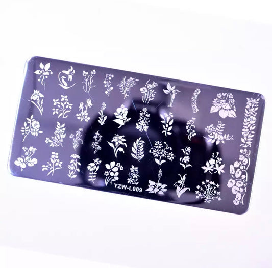 Nail Stamping Plate - Flowers