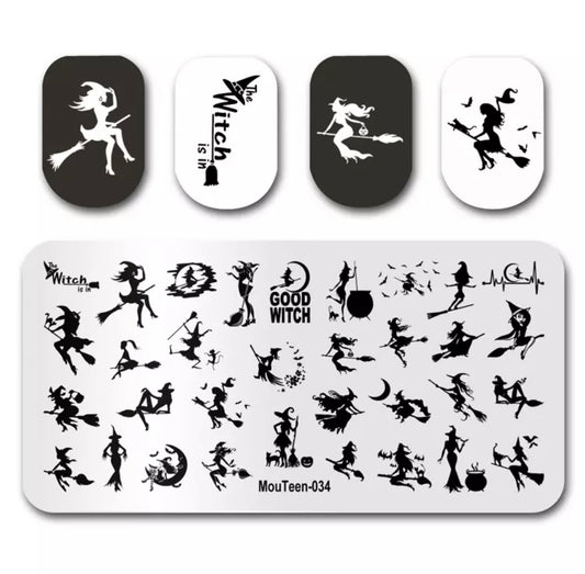 Nail Stamping Plate - Good Witch