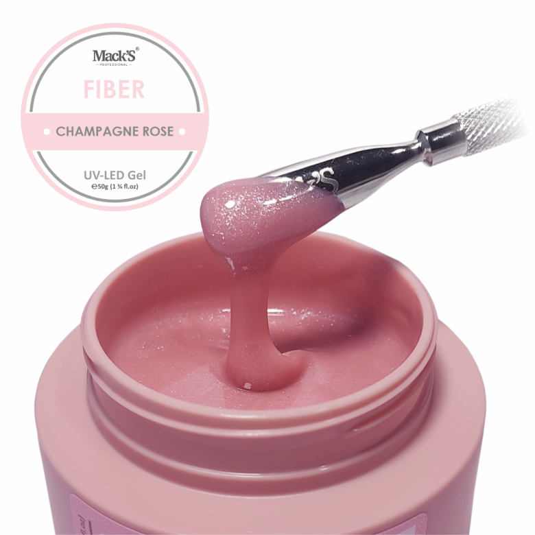 Mack’s Fiber Builder Gel - Champagne Rose - Kentro Beauty Supplies Ireland