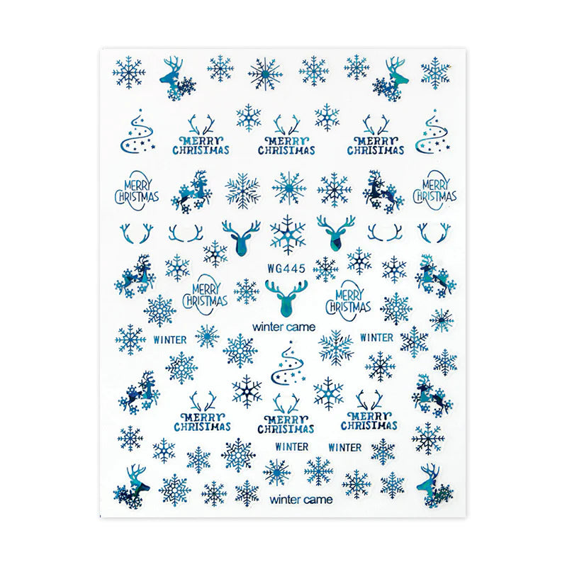 Brillbird Christmas Sticker - Holo Blue WG445