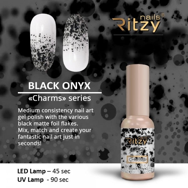 Ritzy Lac - Black Onyx "Charms'" ART Gel Collection