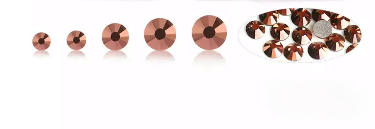 Highest Quality Crystals - Metallic Rose Gold - Mixed Sizes (SS3-SS20)