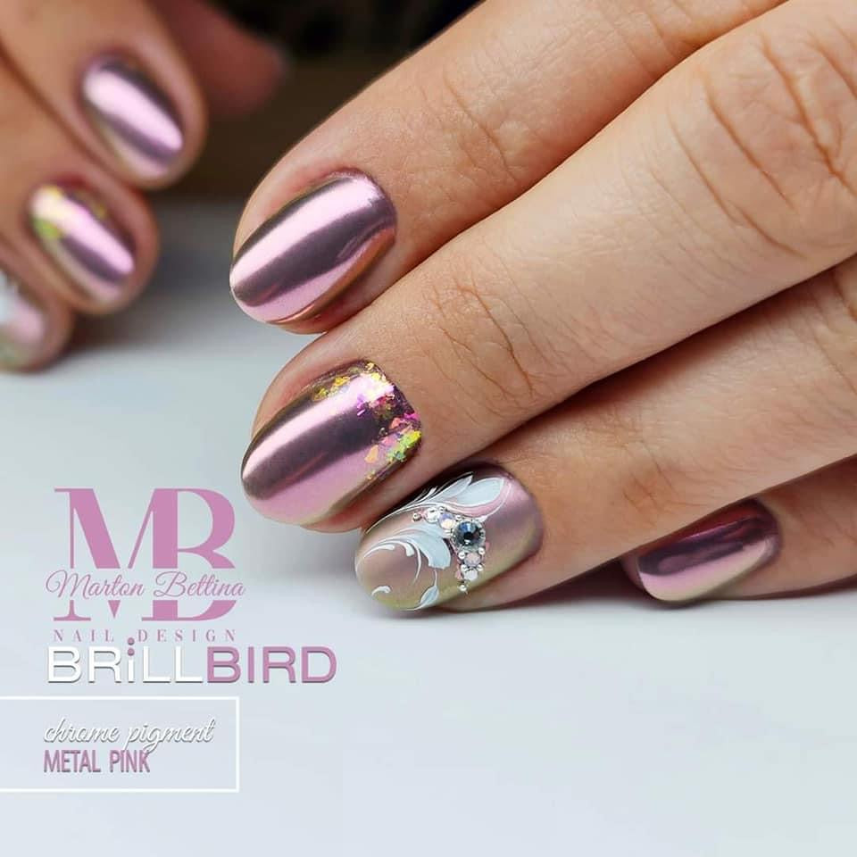 Brillbird Chrome Powder - Metal Pink